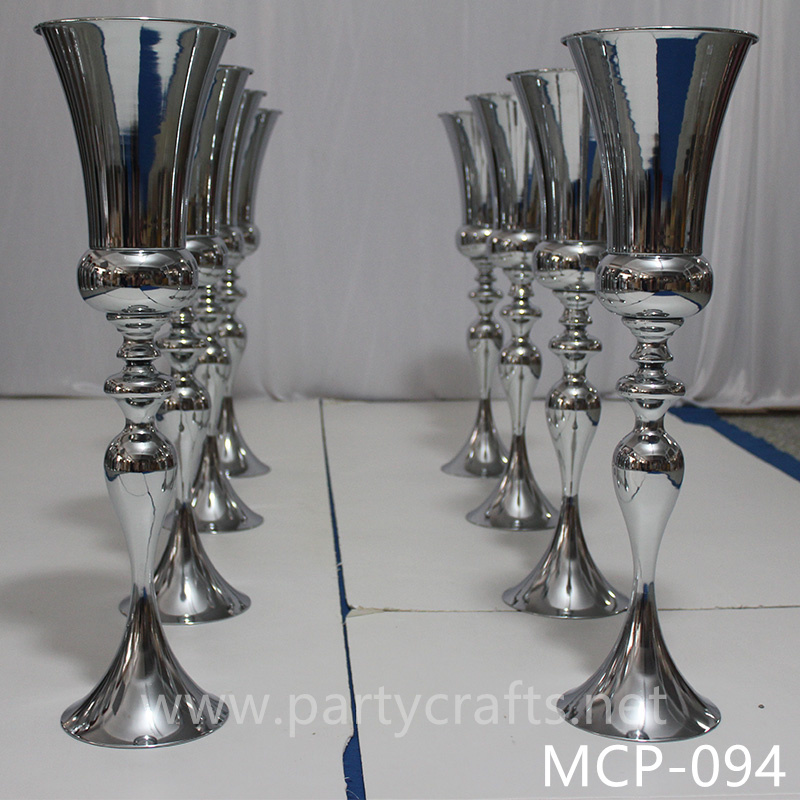 stainless steel centerpiece tall flower vase stage backdrop decoration wedding party event hotel hall home decoration