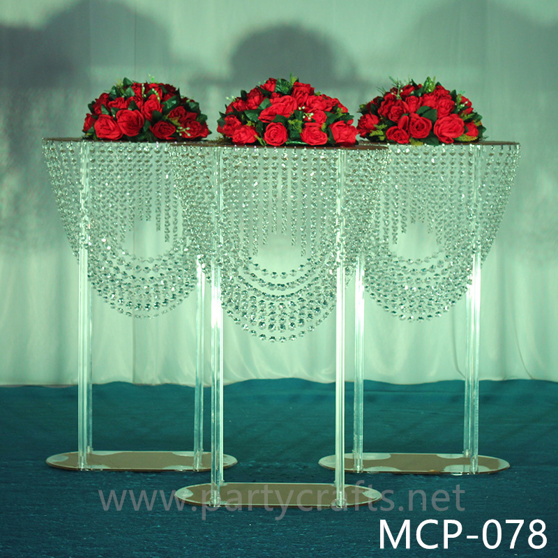 silver stylish crystal table centerpiece stand acrylic flower stand  wedding birthday party event table decoration banquet event