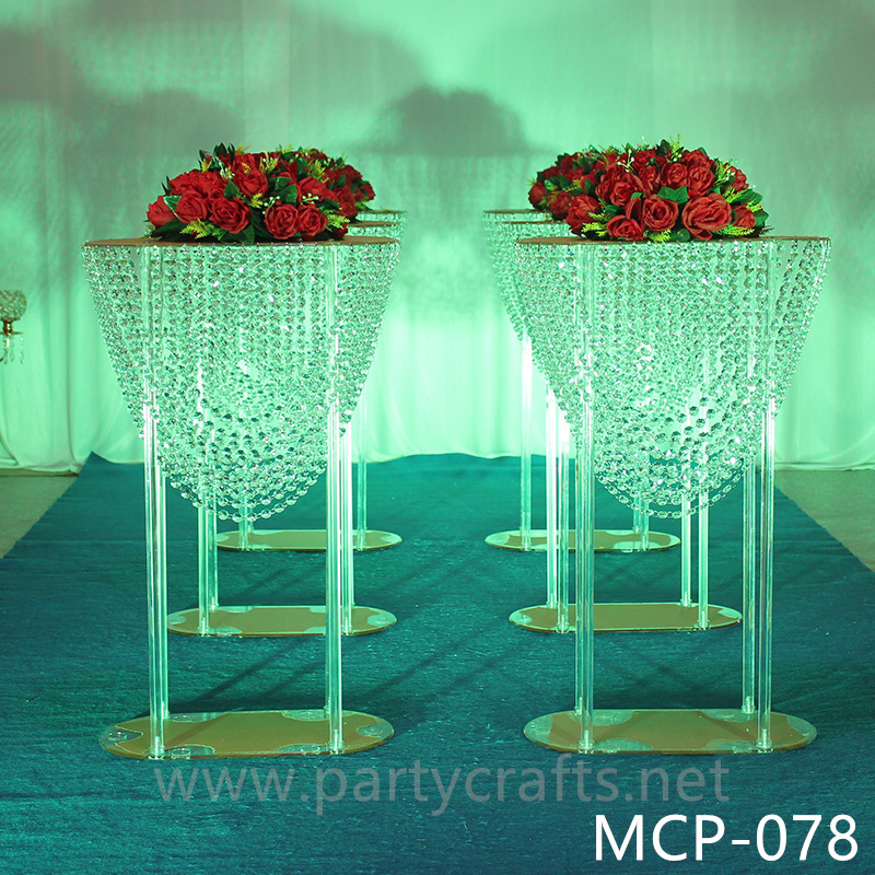 silver stylish crystal table centerpiece stand acrylic flower stand  wedding birthday party event table decoration banquet event