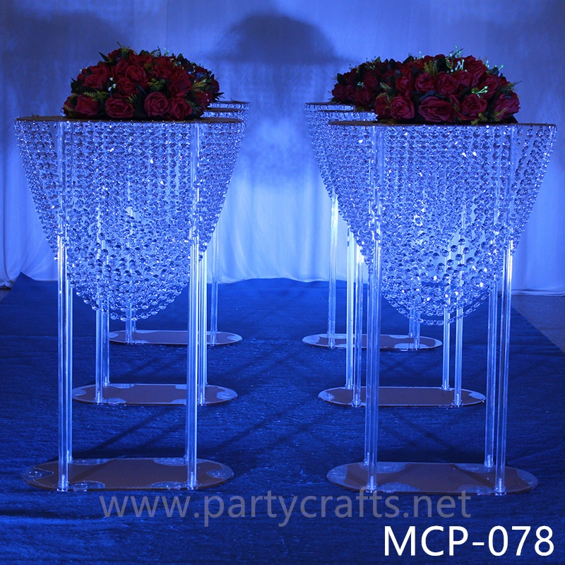 silver stylish crystal table centerpiece stand acrylic flower stand  wedding birthday party event table decoration banquet event