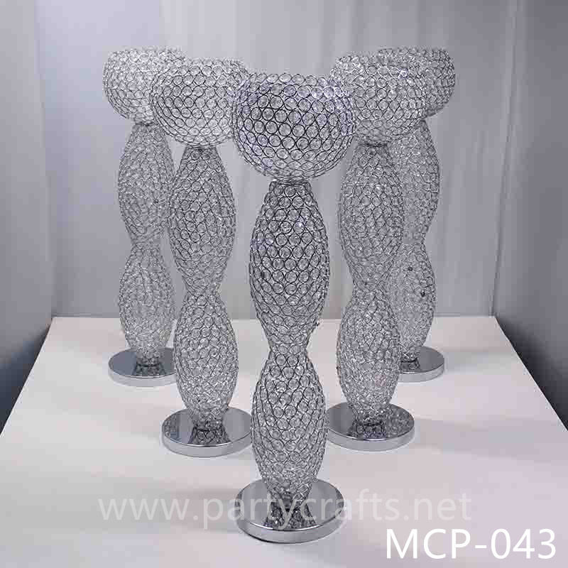 silver & gold crystal light plinths pillars wedding party event centerpiece home livingroom decoration party event backdrop background decoration