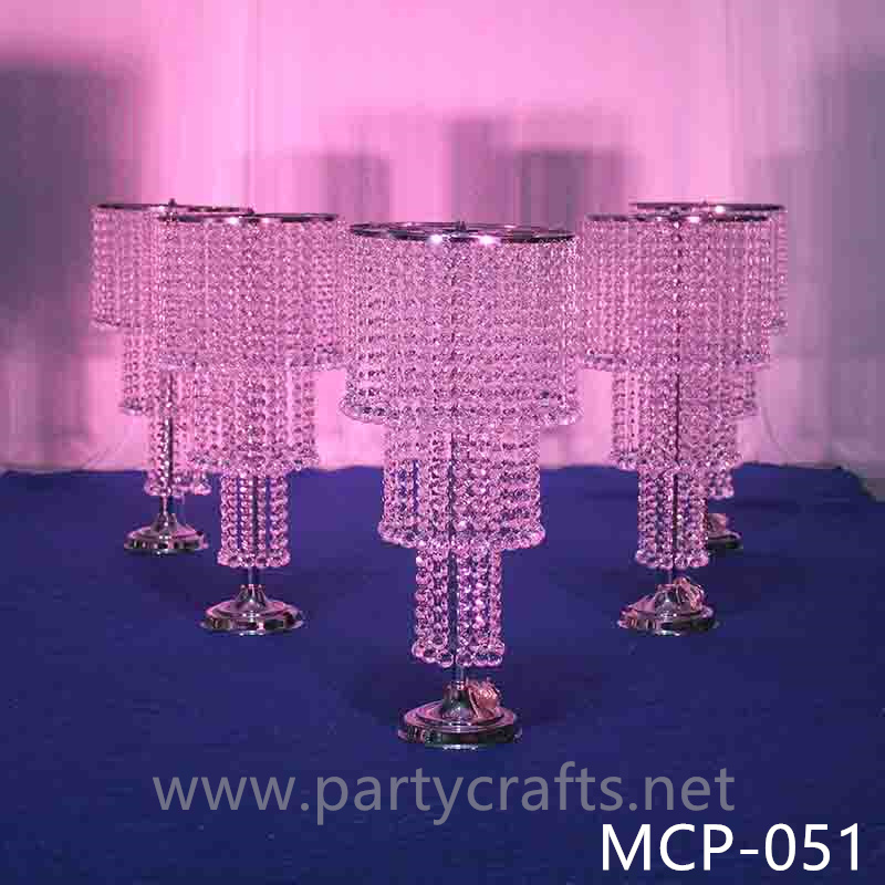 silver metal wedding flower stand aisle decoration hanging crystal beads table centerpiece decoration home decoration bridal shower wedding birthday party event decoration