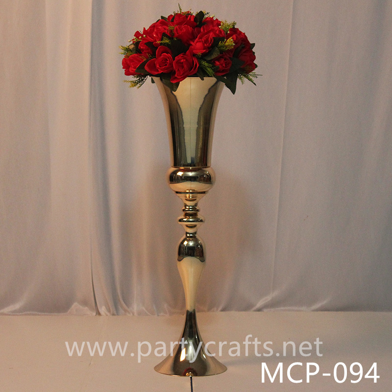 stainless steel centerpiece tall flower vase stage backdrop decoration wedding party event hotel hall home decoration