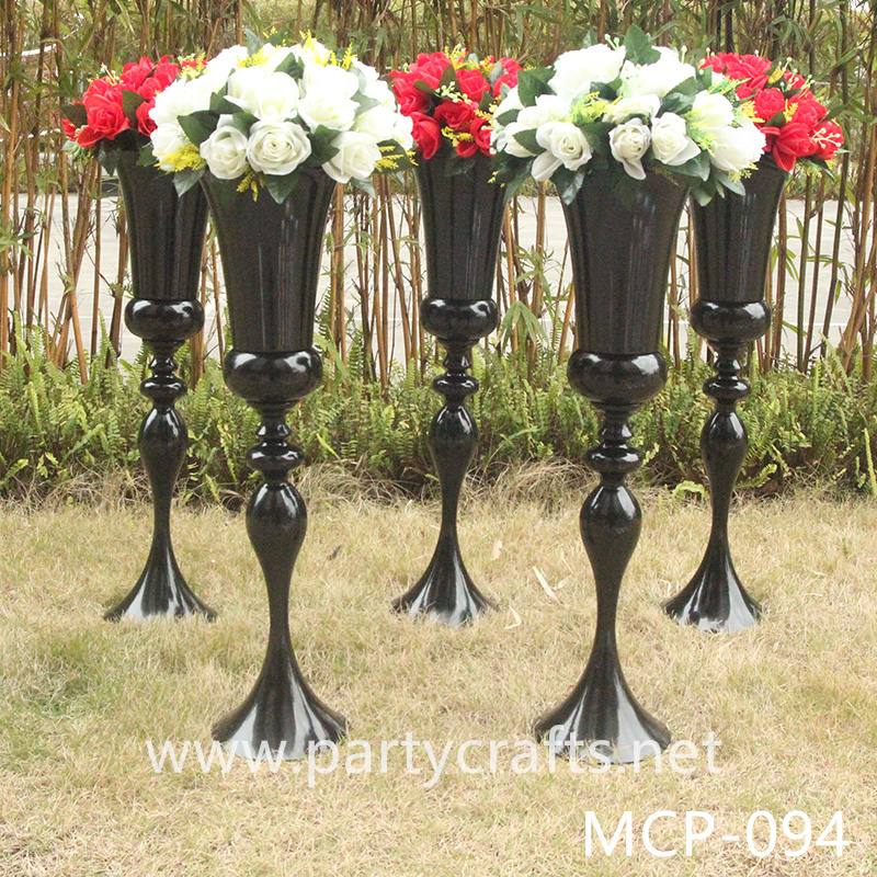 stainless steel centerpiece tall flower vase stage backdrop decoration wedding party event hotel hall home decoration