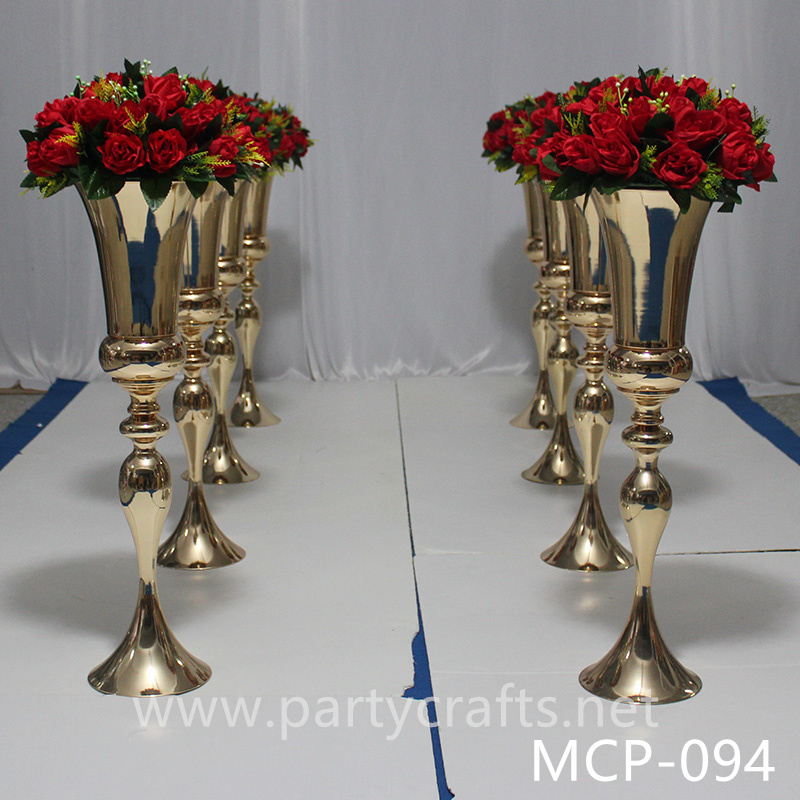 stainless steel centerpiece tall flower vase stage backdrop decoration wedding party event hotel hall home decoration