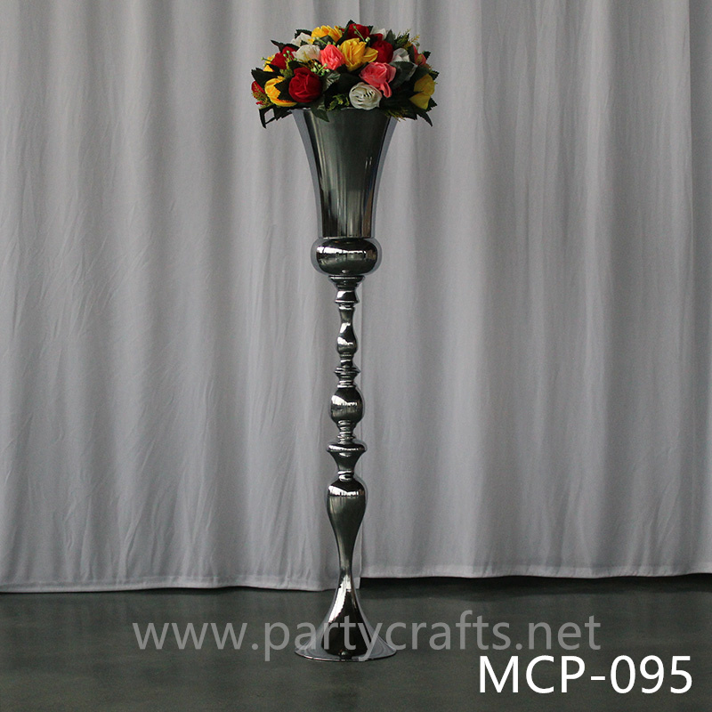 silver  vase flower vase centerpiece wedding party event decoration bridal shower home living decoration