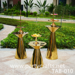 conical bar gold  bar table cake table stand pedestal home decoration art display stands aisle decoration wedding birthday party event bridal shower planing decoration