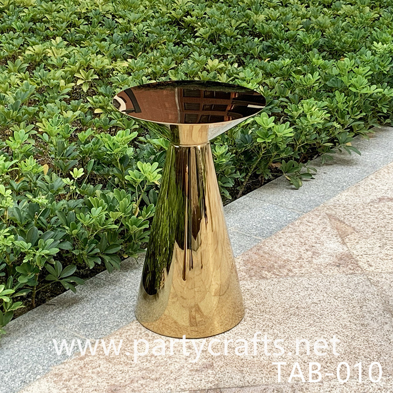 conical bar gold   bar table cake table stand pedestal art display stands wedding birthday party event bridal shower planing decoration