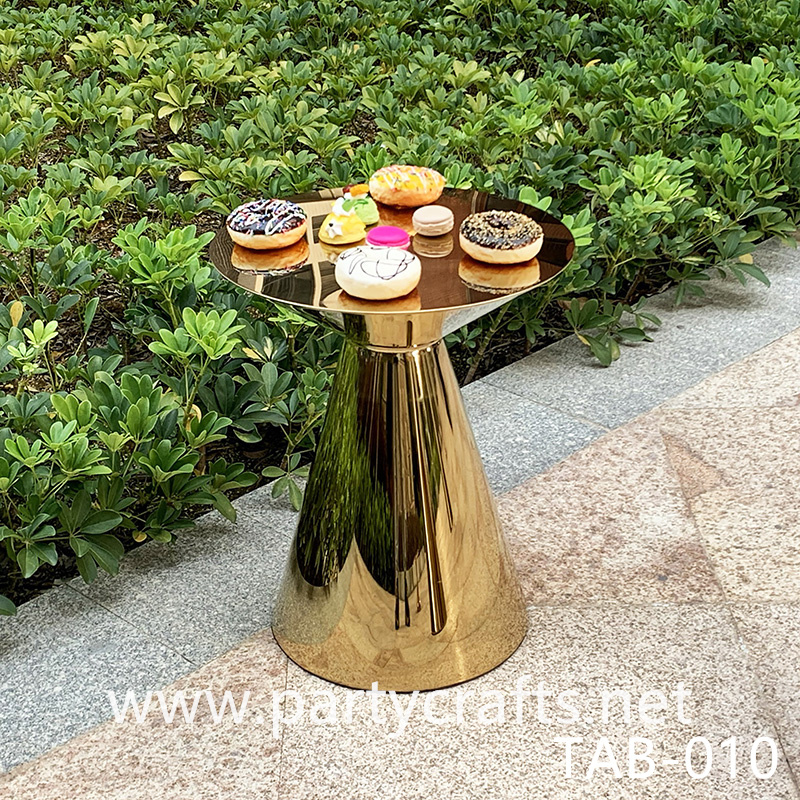 conical bar gold   bar table cake table stand pedestal art display stands wedding birthday party event bridal shower planing decoration