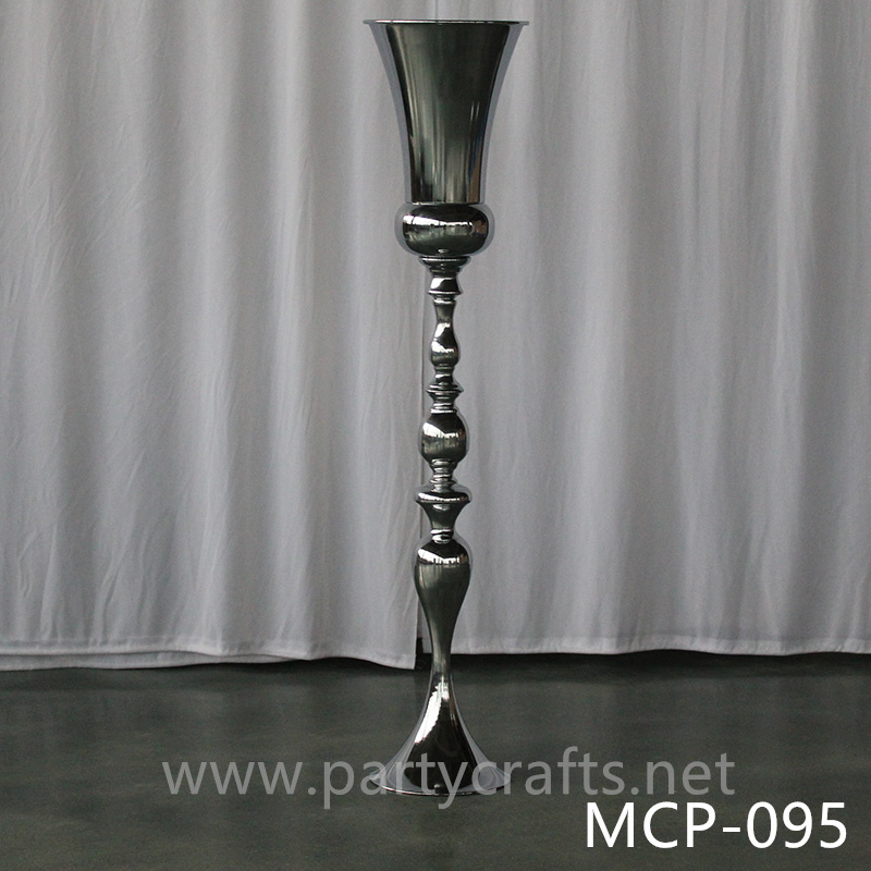 silver  vase flower vase centerpiece wedding party event decoration bridal shower home living decoration