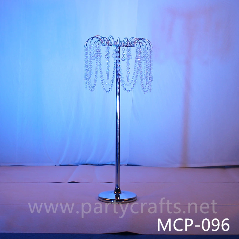 silver  metal flower stand  hanging crystal decoration table centerpiece wedding party event bridal shower home living decoration