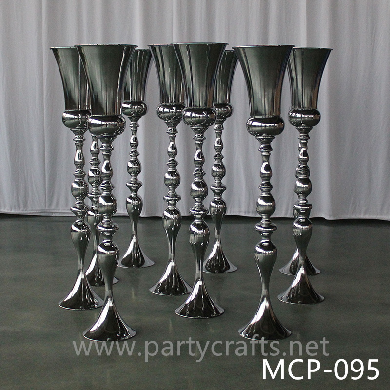 silver  vase flower vase centerpiece wedding party event decoration bridal shower home living decoration