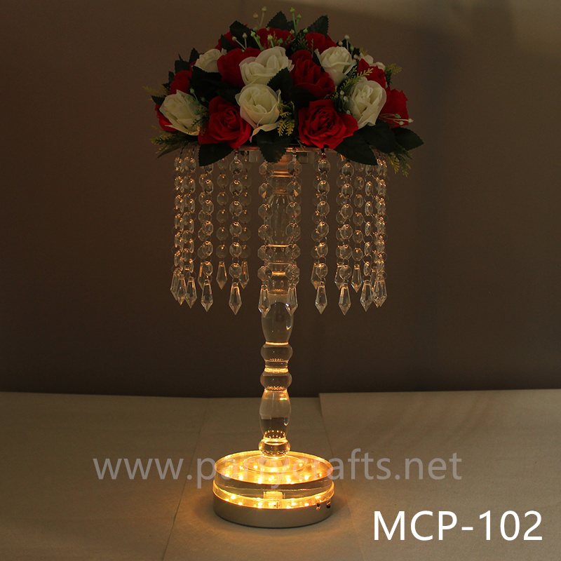 crystal LED light  flower stand centerpiece wedding birthday party event hotel decoration home decoration