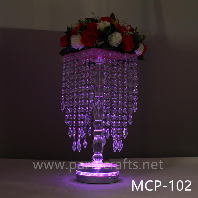 crystal LED light  flower stand centerpiece wedding birthday party event hotel decoration home decoration