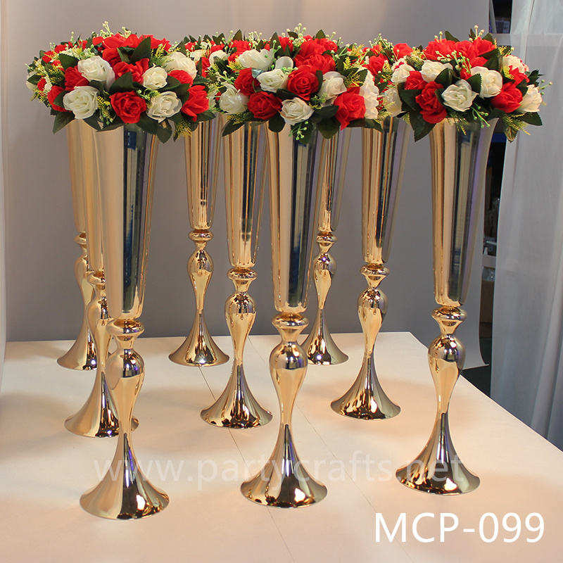 golden metal vase flower vase centerpiece wedding party event decoration bridal shower decoration