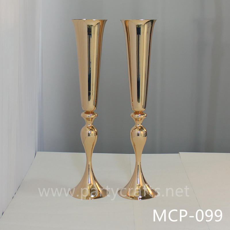 golden metal vase flower vase centerpiece wedding party event decoration bridal shower decoration