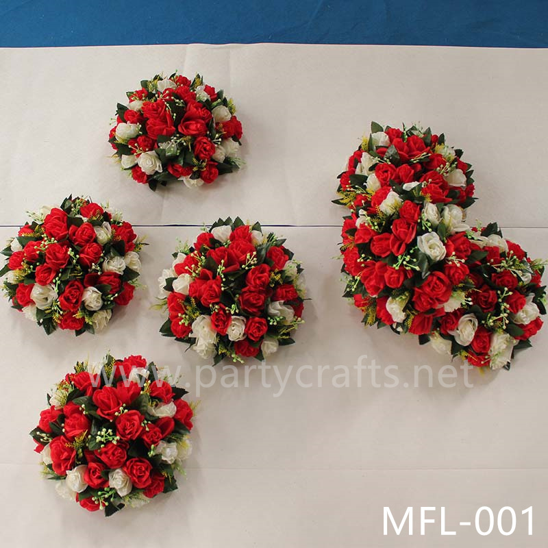 rose artificial flower ball garden layout