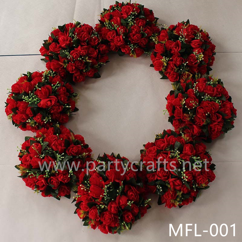 rose artificial flower ball garden layout