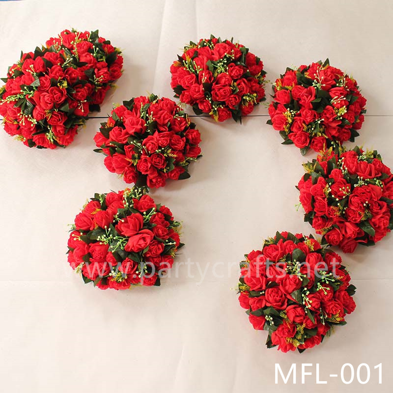 rose artificial flower ball garden layout