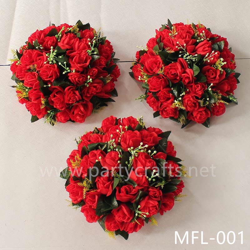 rose artificial flower ball garden layout