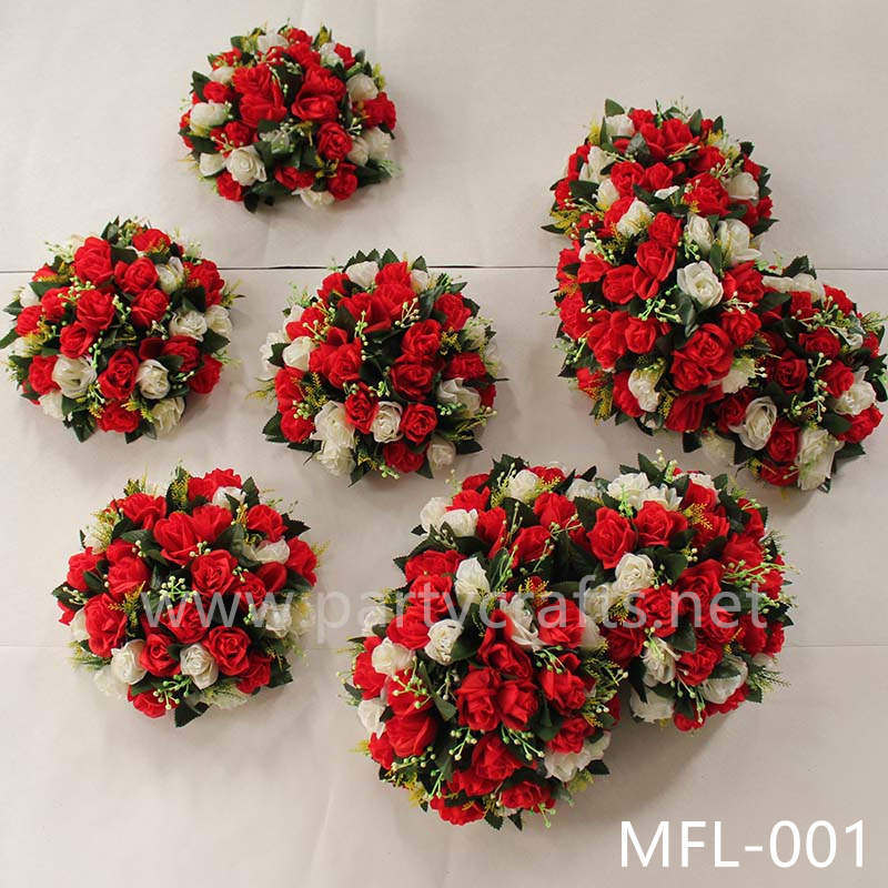 rose artificial flower ball garden layout