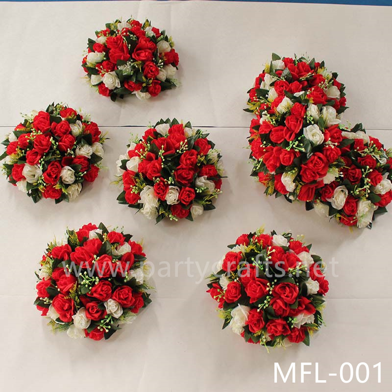 rose artificial flower ball garden layout