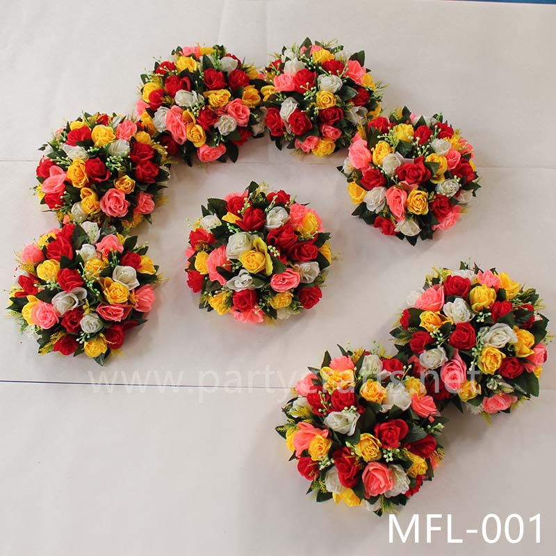 rose hemisphere artificial flower ball