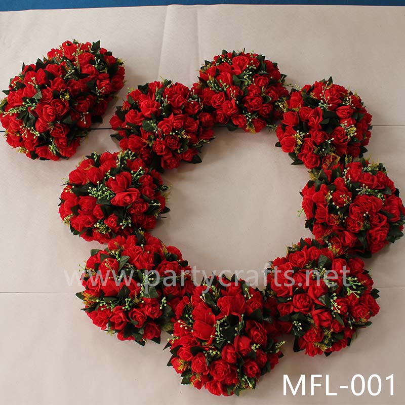 rose artificial flower ball garden layout