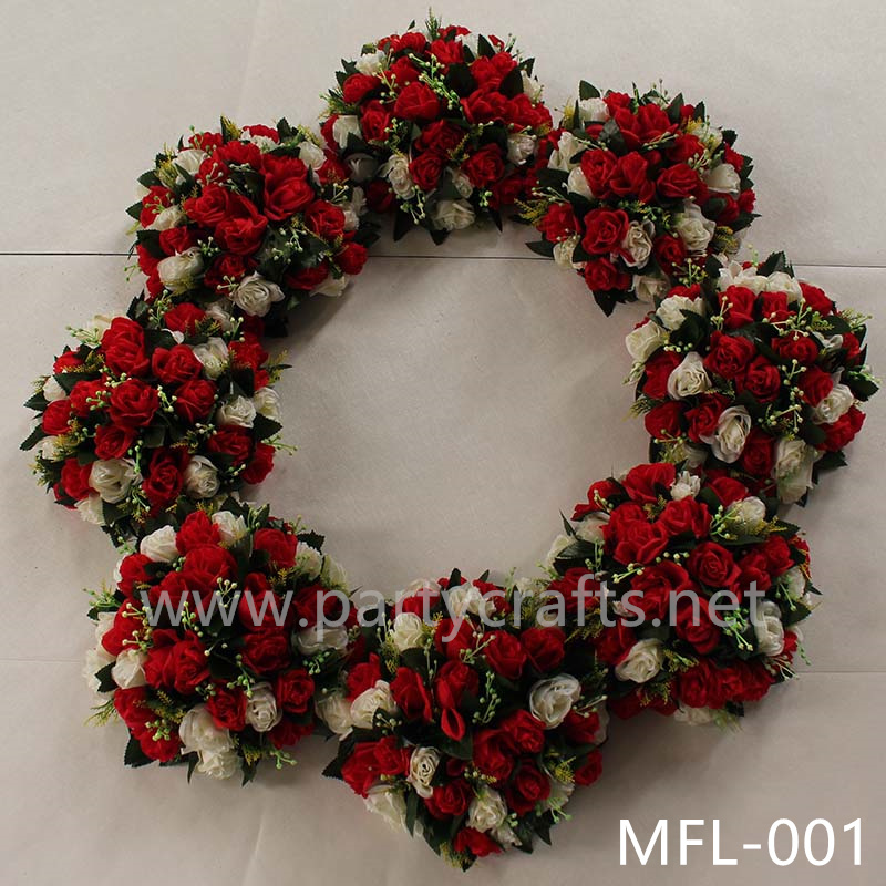 rose artificial flower ball garden layout