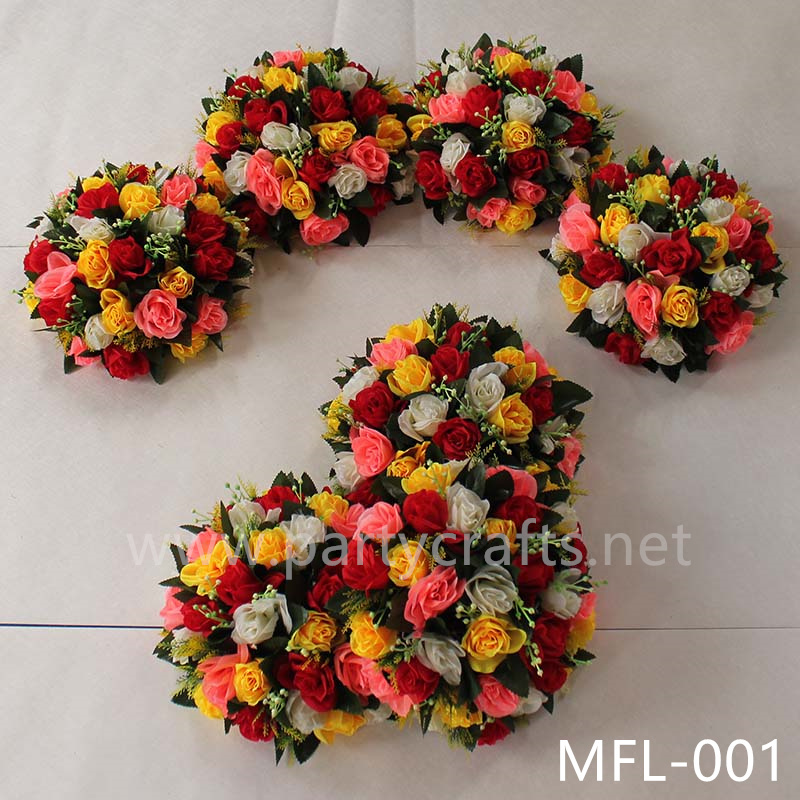 rose hemisphere artificial flower ball