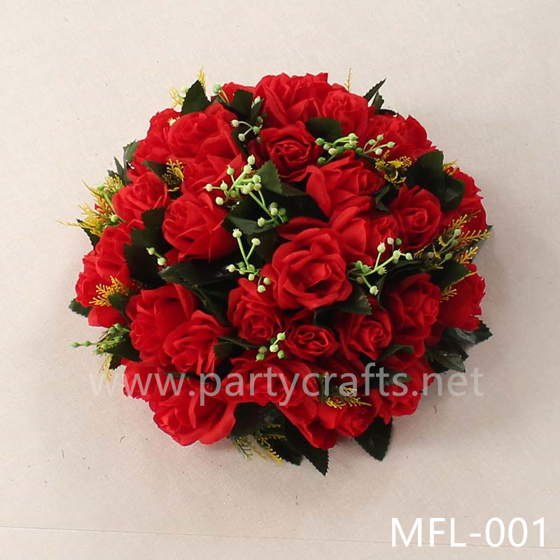 rose artificial flower ball garden layout