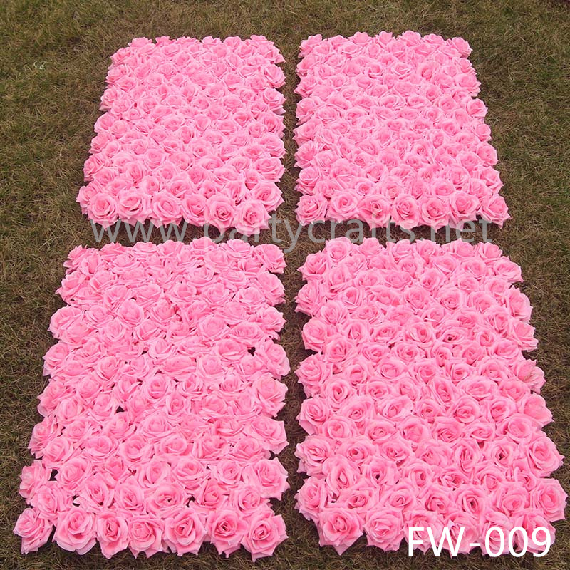 pink 3D flower wall romantic rose floral wall for party events planning bridal shower couples shower garden layout wedding photo backdrops decoration