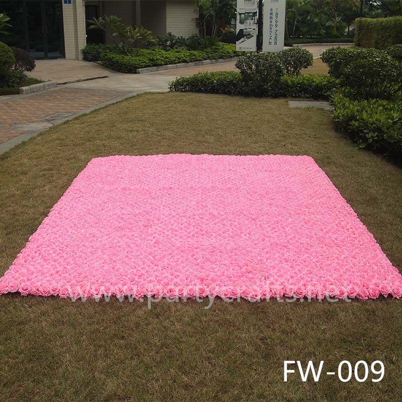 pink 3D flower wall romantic rose floral wall for party events planning bridal shower couples shower garden layout wedding photo backdrops decoration