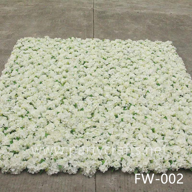 white 3D flower wall romantic rose floral wall garden layout  for party events planning bridal shower couples shower wedding photo backdrops decoration