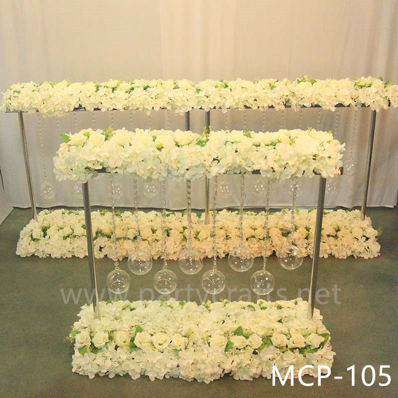 flower metal rectangle stand centerpiece LED light floral stand wedding party event decoration rectangular decoration home decoration