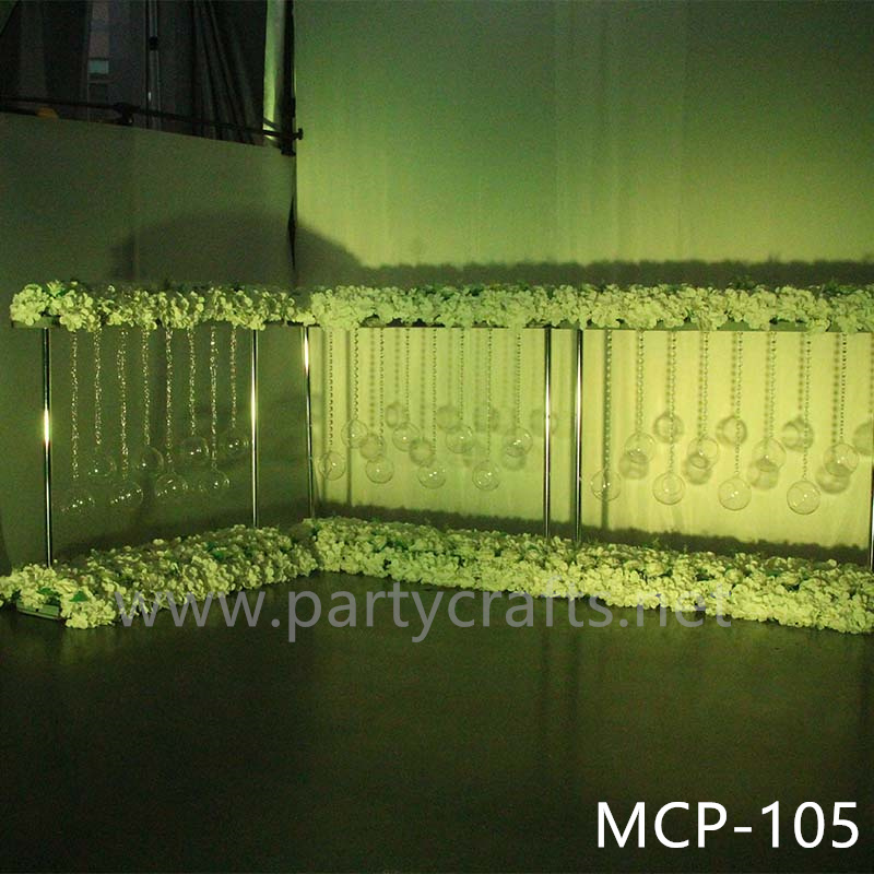 flower metal rectangle stand centerpiece LED light floral stand wedding party event decoration rectangular decoration home decoration