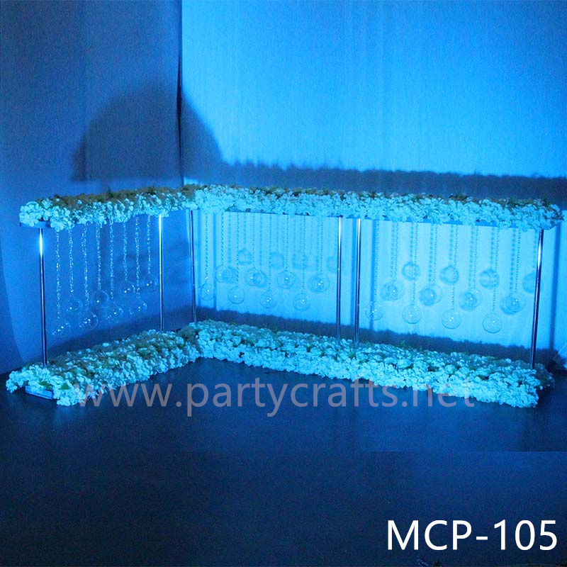 flower metal rectangle stand centerpiece LED light floral stand wedding party event decoration rectangular decoration home decoration