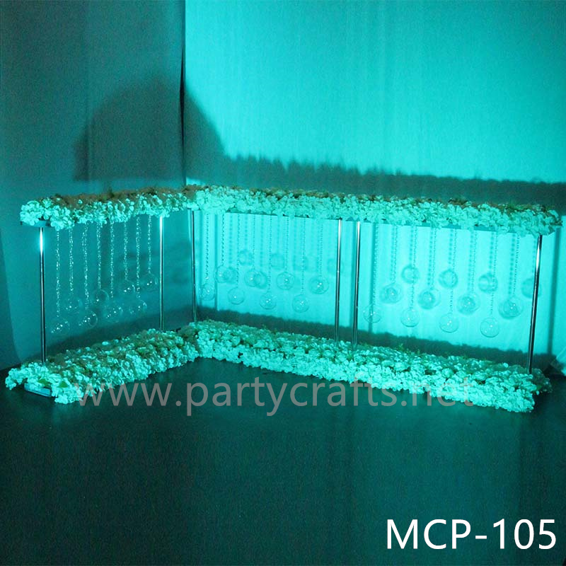 flower metal rectangle stand centerpiece LED light floral stand wedding party event decoration rectangular decoration home decoration