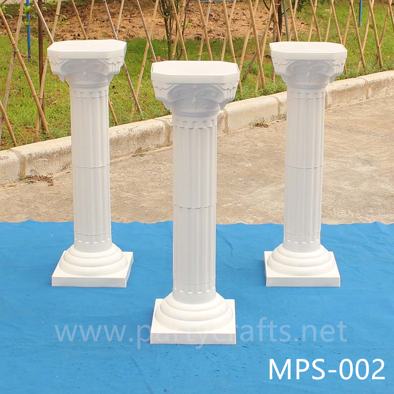 White fiberglass vase stand square top and bottom stand decoration engraved pattern wedding party decoration bridal shower event decoration living room hotel hall decoration