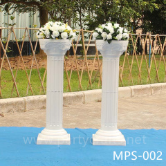 White fiberglass vase stand square top and bottom stand decoration engraved pattern wedding party decoration garden layout bridal shower event decoration living room hotel hall decoration aisle decoration