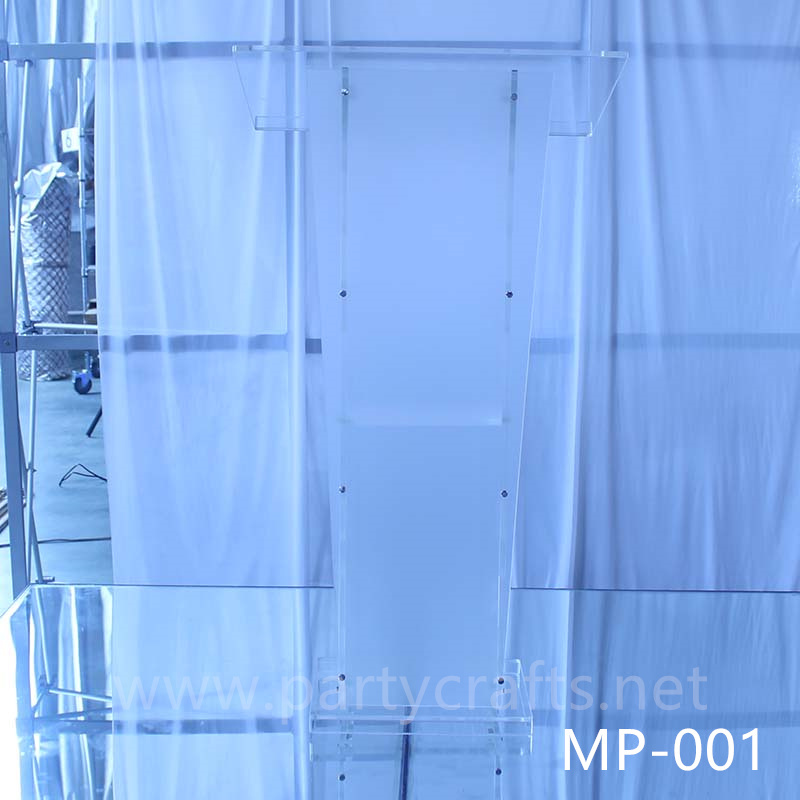clear acrylic wedding decoration hosting  table conference podium decoration