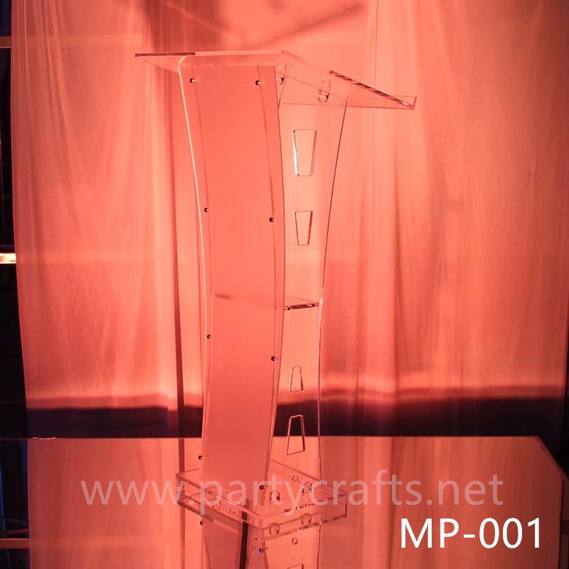 clear acrylic wedding decoration hosting  table conference podium decoration