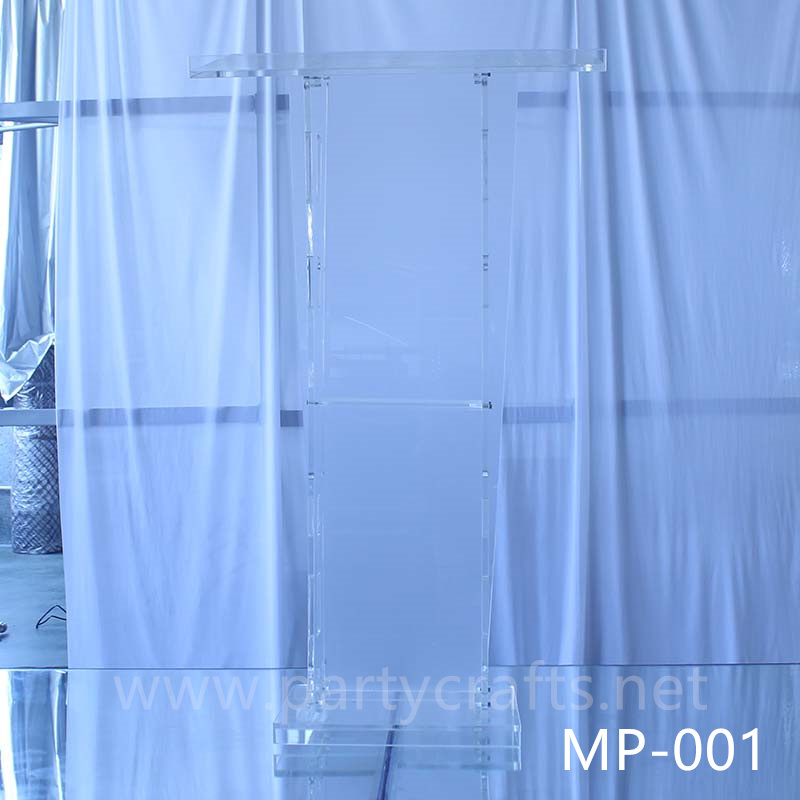 clear acrylic wedding decoration hosting  table conference podium decoration