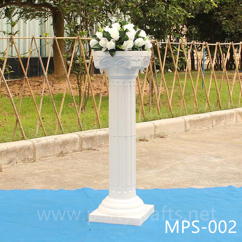 White fiberglass vase stand square top and bottom stand decoration engraved pattern wedding party decoration bridal shower event decoration living room hotel hall decoration