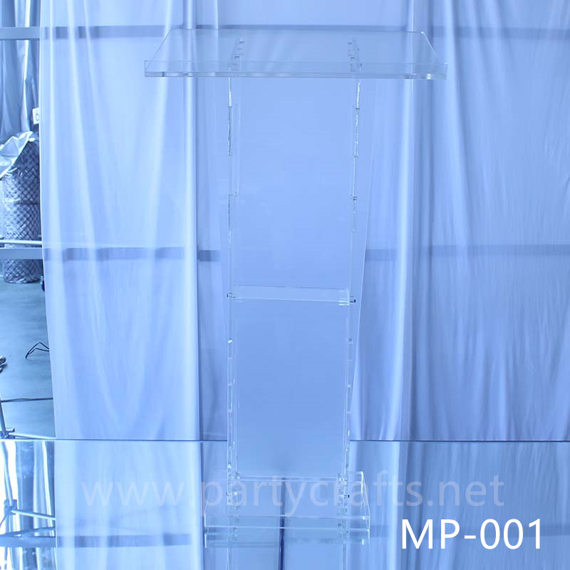 clear acrylic wedding decoration hosting  table conference podium decoration