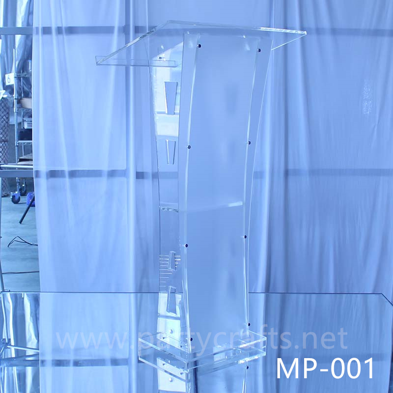 clear acrylic wedding decoration hosting  table conference podium decoration