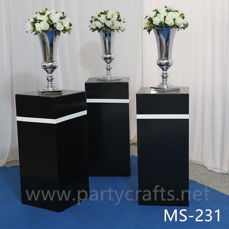 black pedestal stand square riser stand cube art display stands wedding table centerpiece cake table sweet table