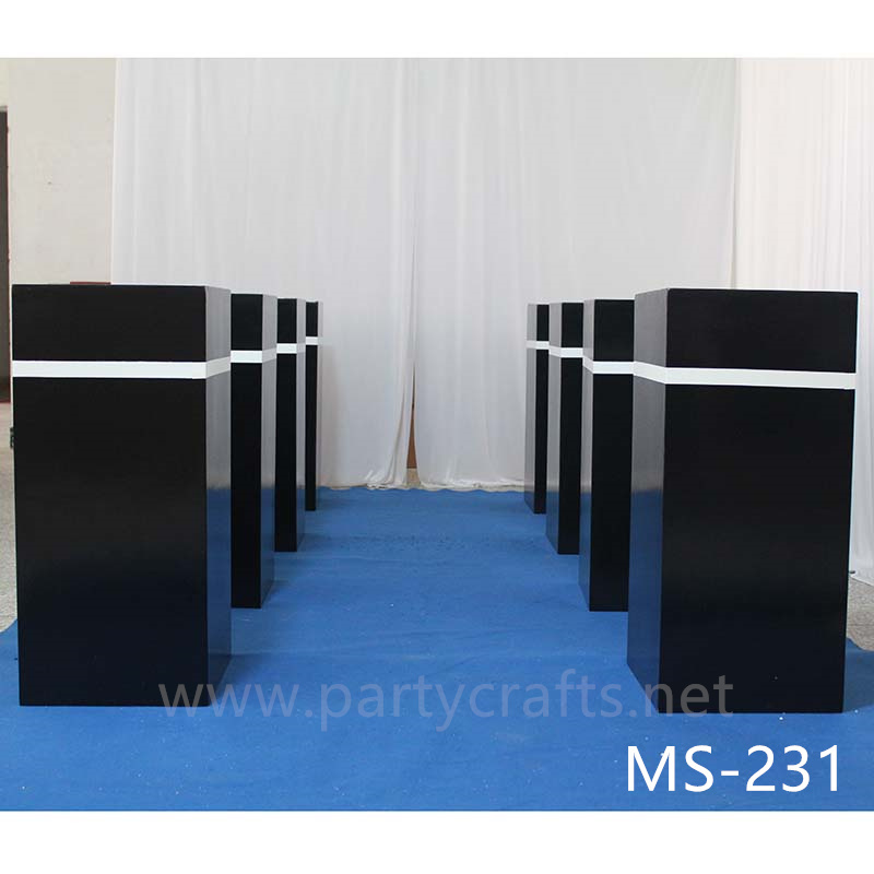 black pedestal stand square riser stand cube art display stands wedding table centerpiece cake table sweet table