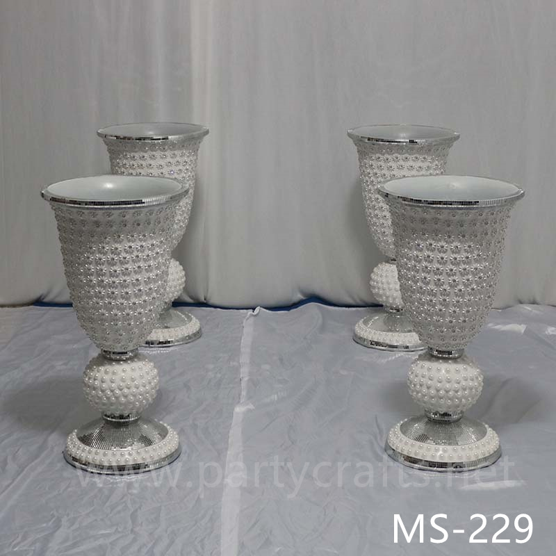 White fiberglass vase crystal decoration  wedding party decoration bridal shower event decoration living room hotel hall decoration