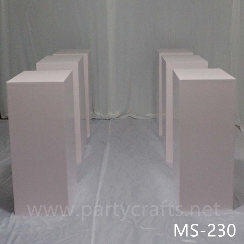 pink  square pedestal stand  art display stands wedding table centerpiece cake  sweet table wedding birthday party event decoration
